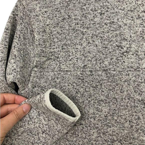 [🛍️2for$20🛍️ [m] EDDIE BAUER snap pullover fleece sweater heather grey - Picture 7 of 7